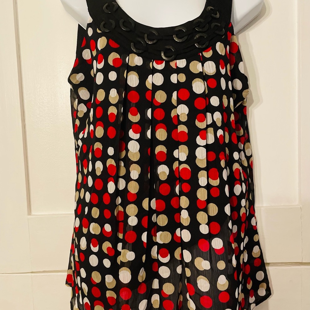 Polka Dot Sleeveless Top